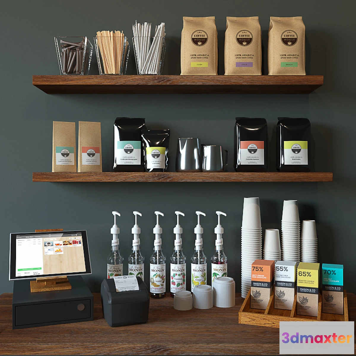 1398700 - Coffee Shop Set 3D Max