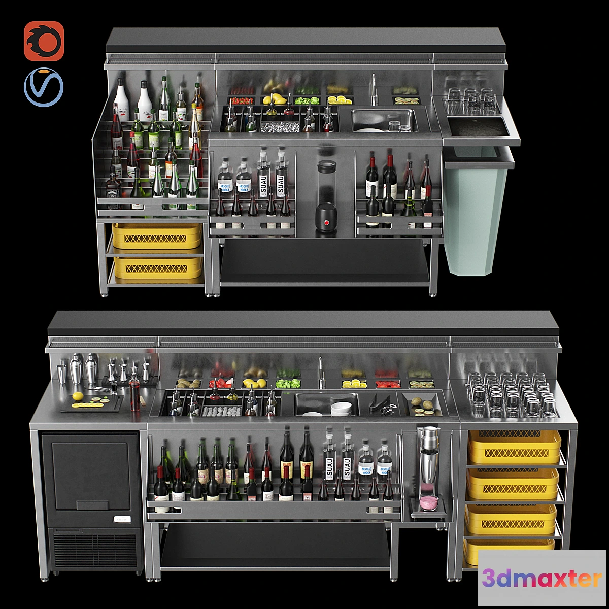 1400504 - Bar station 3D Max