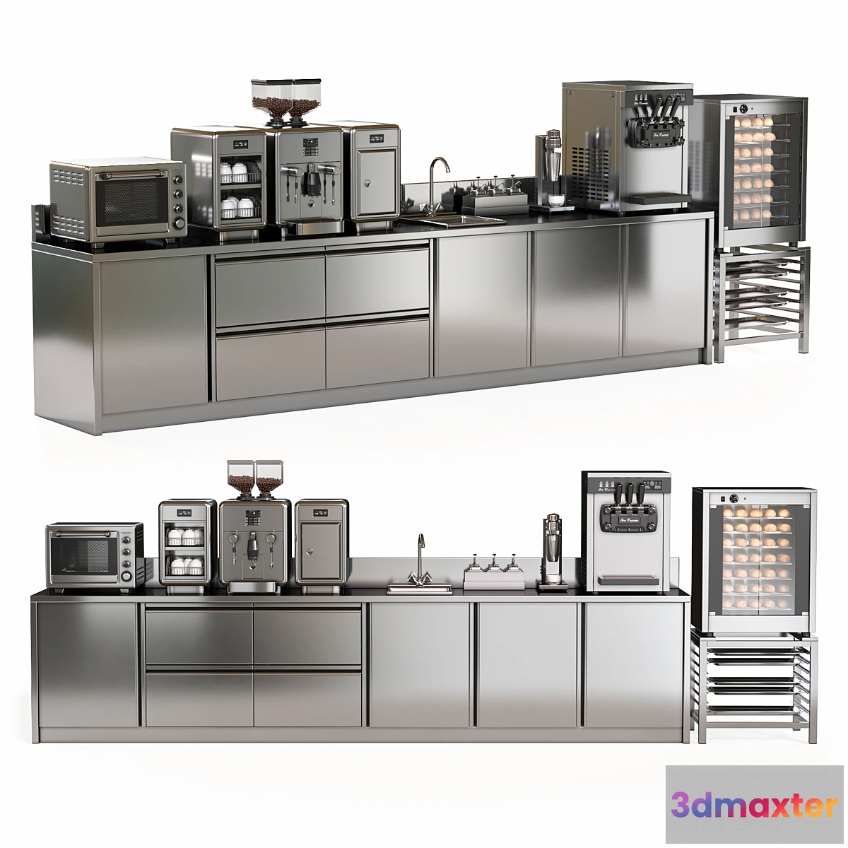 1412240 - Cafe Equipment Set 8 3D Max