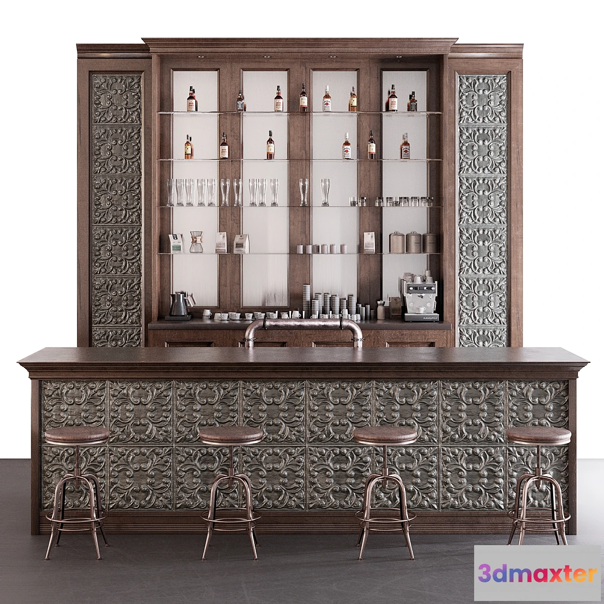 1419900 - Classic Pub Bar Counter 3D Max