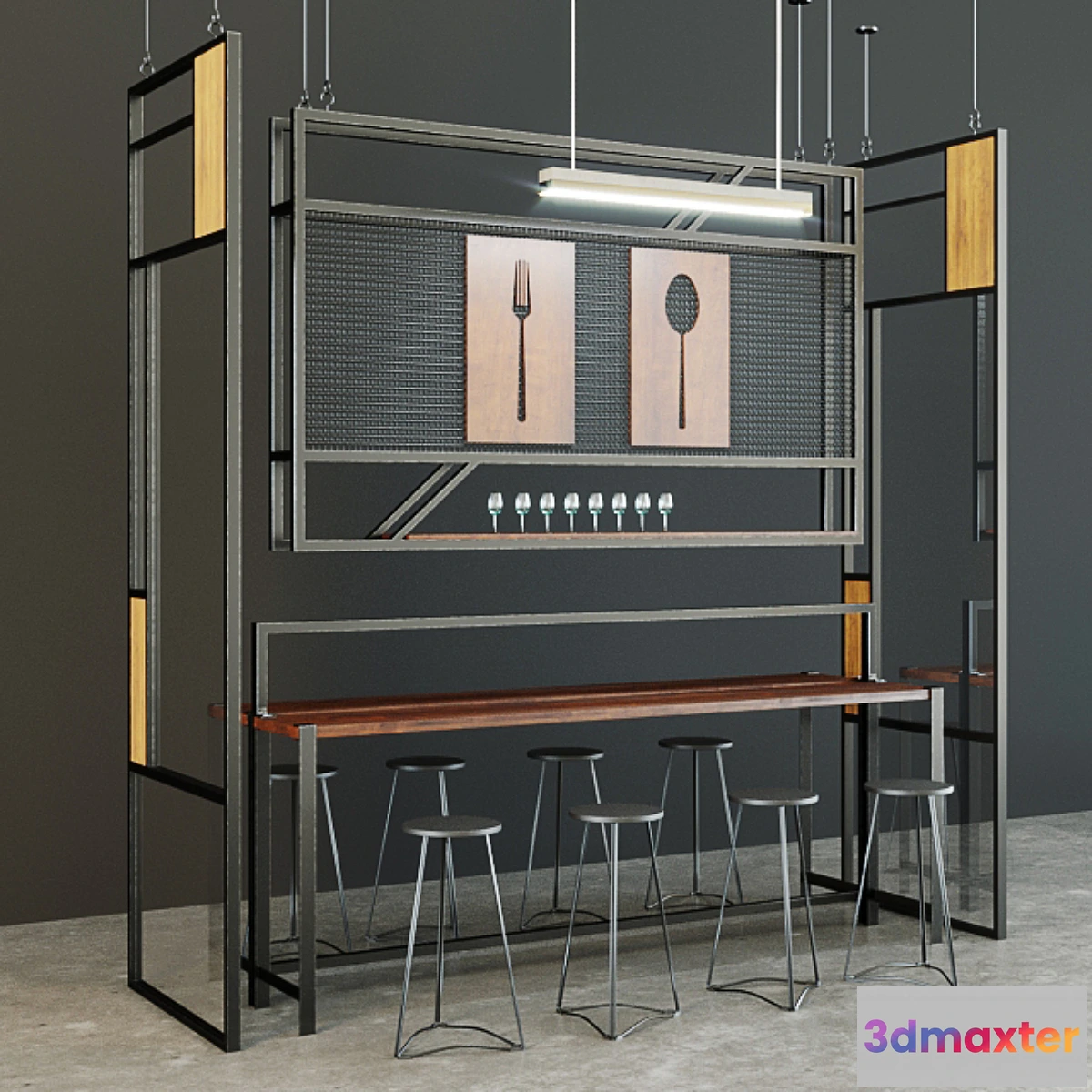 1424662 - Coffeeshop bar 3D Max