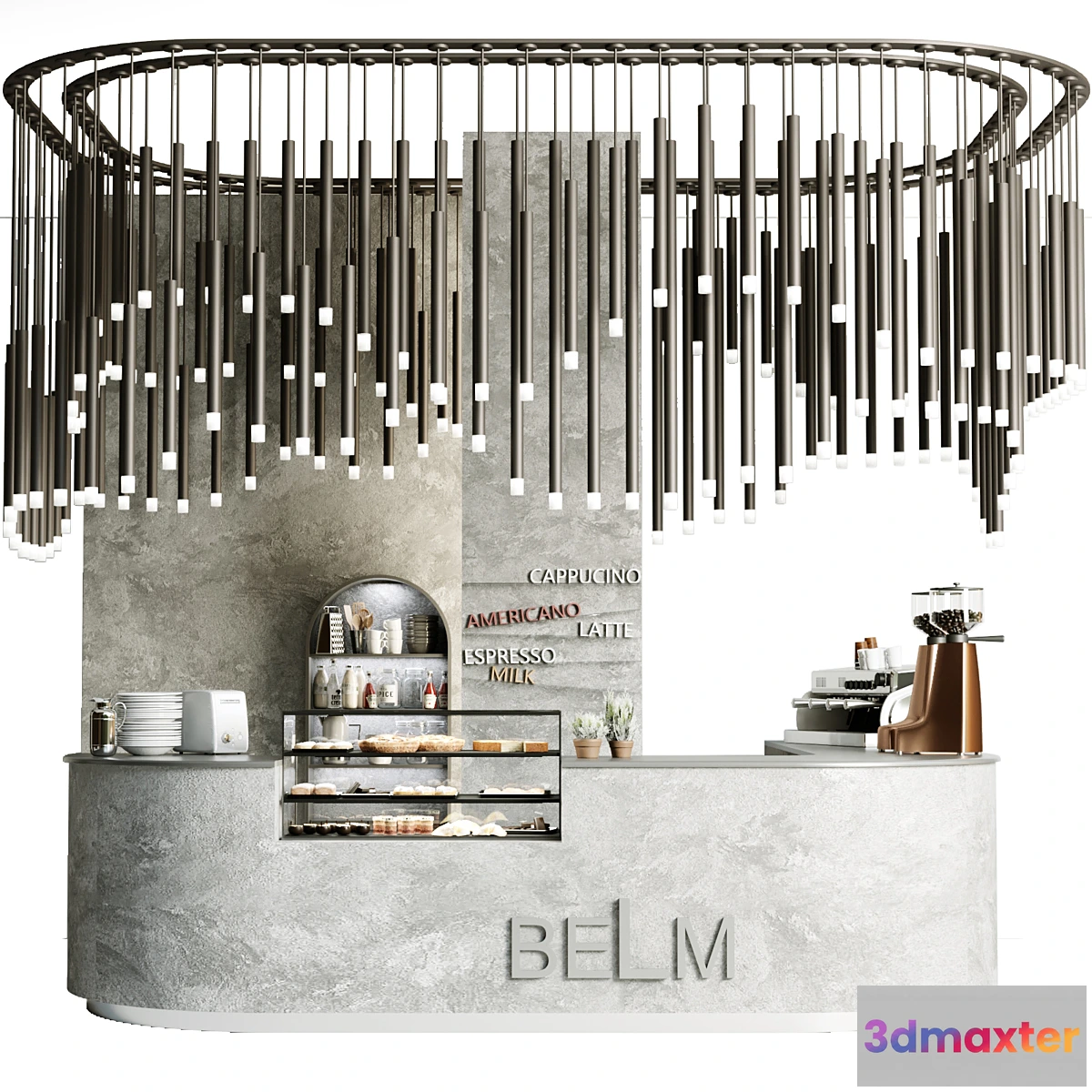 1434484 - Design project coffee point with desserts 2. Cafe 3D Max