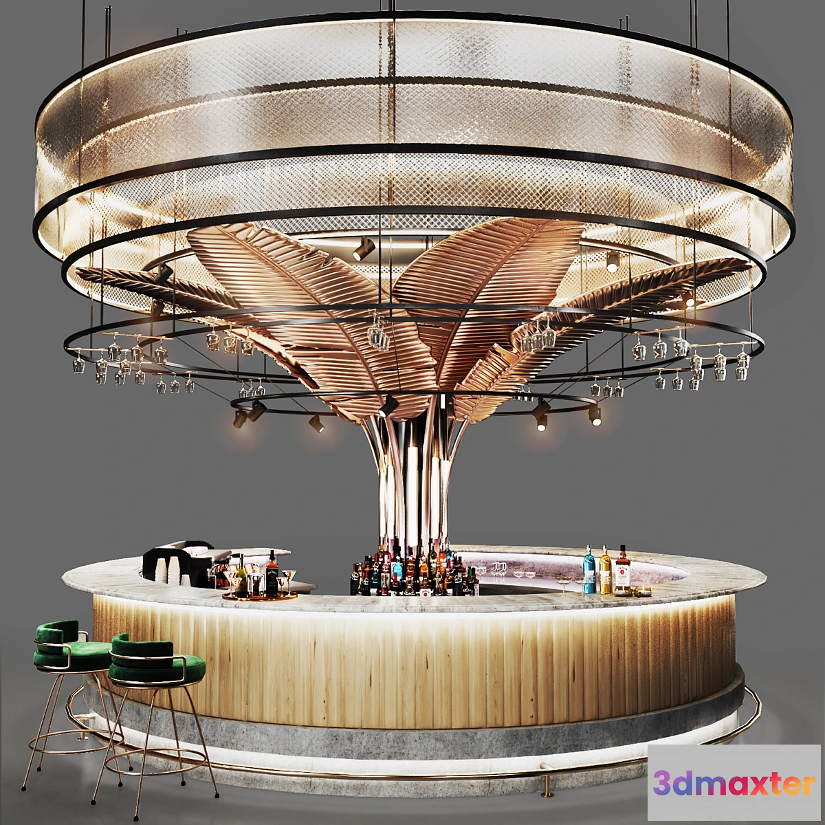 1436358 - Cafe- Round Bar 3D Max