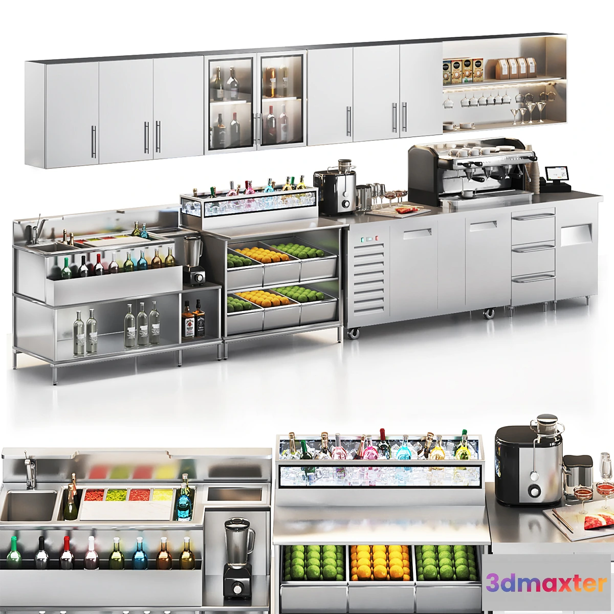 1442230 - cafe bar equipment 3D Max