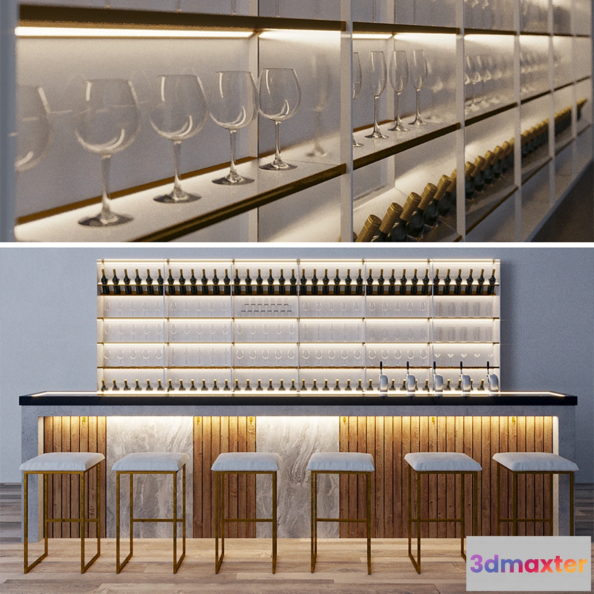 1460154 - Bar counter 3D Max