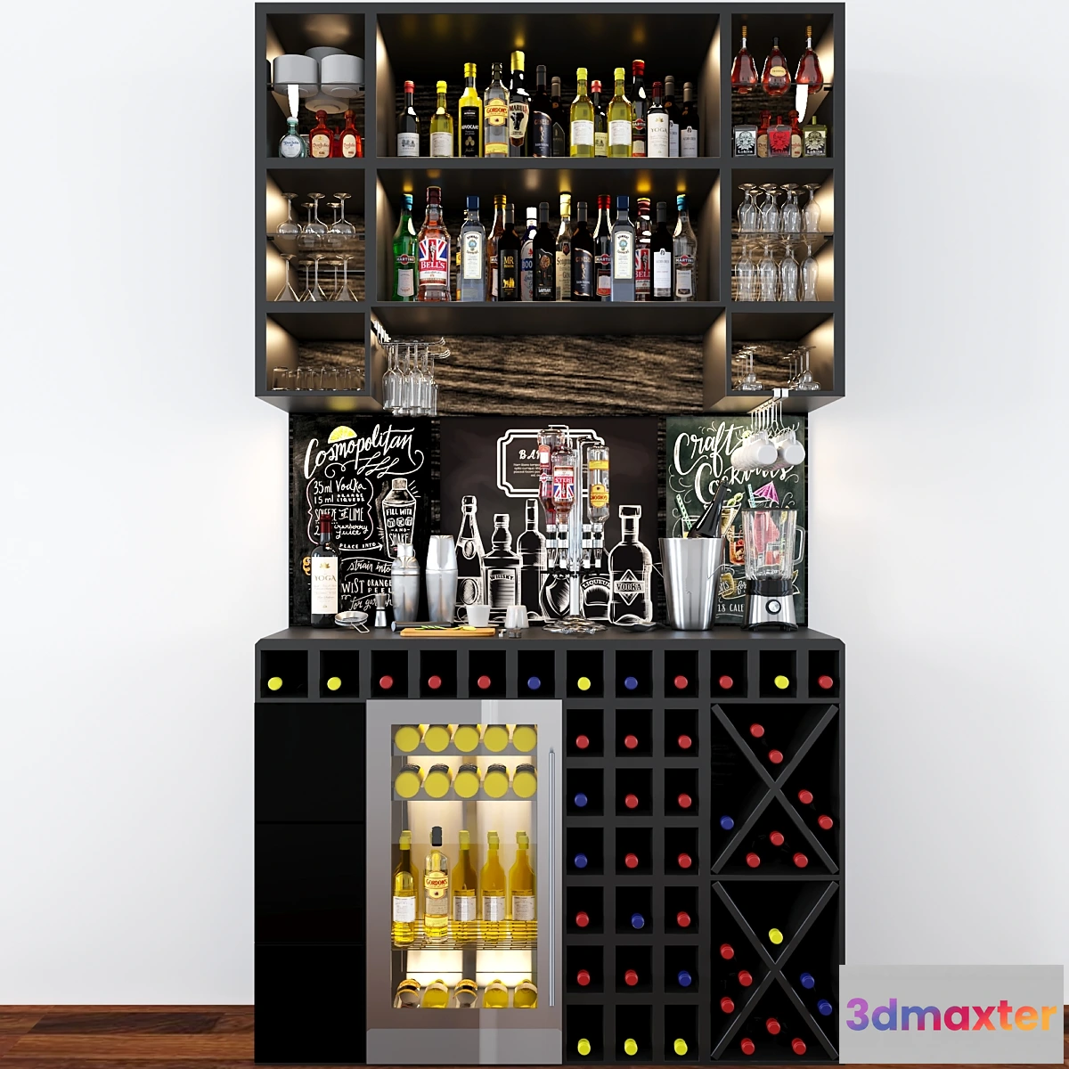 1465190 - Bar counter 3D Max