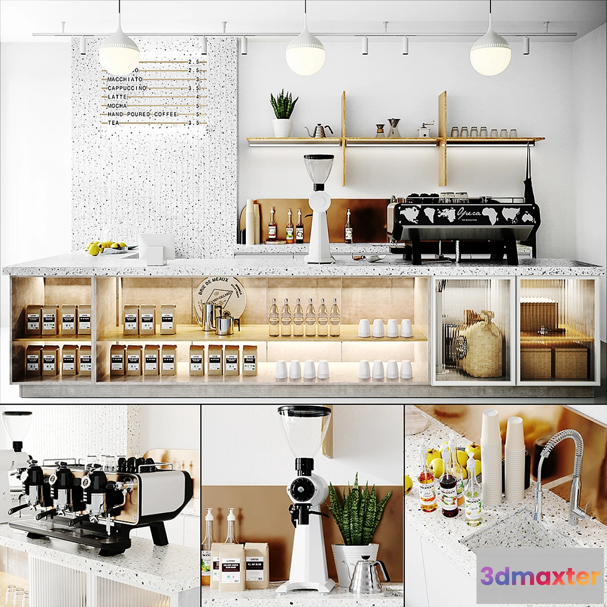 1466870 - Coffee shop cafe coffee machine La Marzocco 3D Max