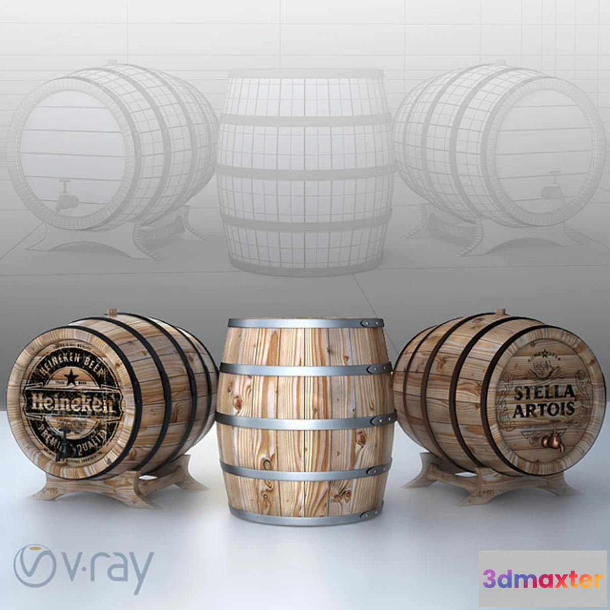 1471676 - Beer cellar barrels 3D Max