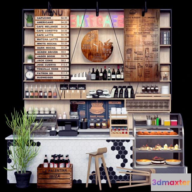 1537678 - JC Coffee Shop Counter 3D Max