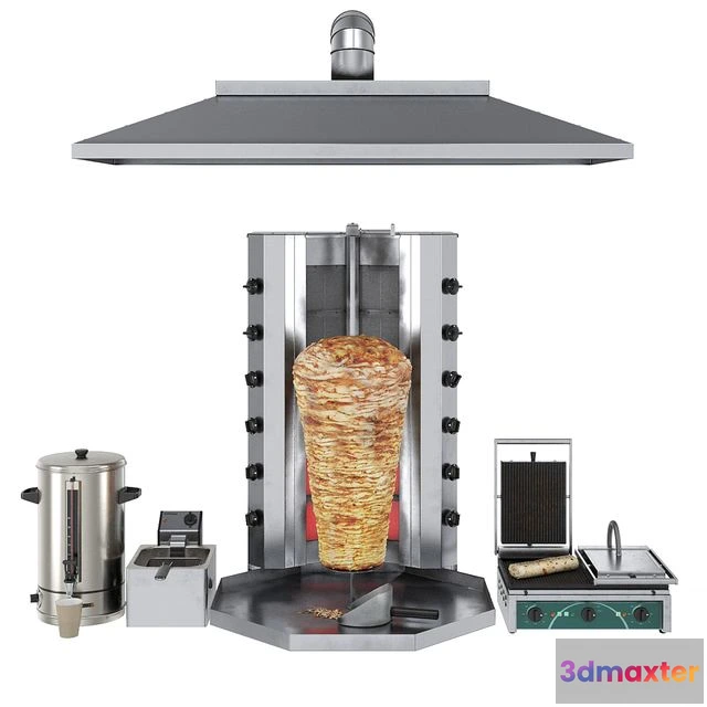 1551275 - Equipment for Shawarma cafe 3D Max