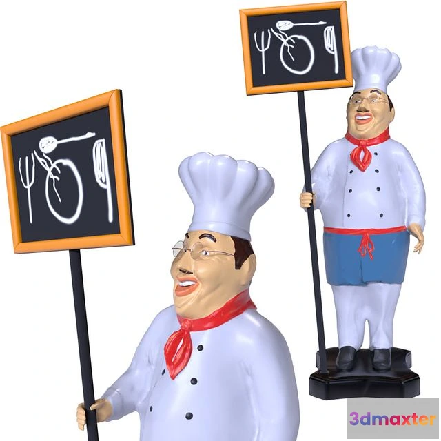 1559267 - Cook (Chef statue) 3D Max