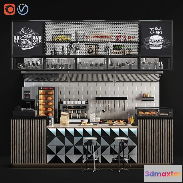 1561170 - Burgershop restaurant bar cafe 3D Max
