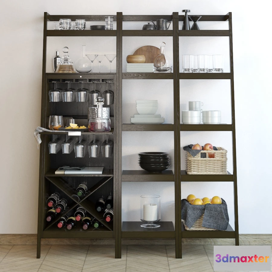 1666566 - other-models - Sawyer Mocha leaning wine bar 3D Max