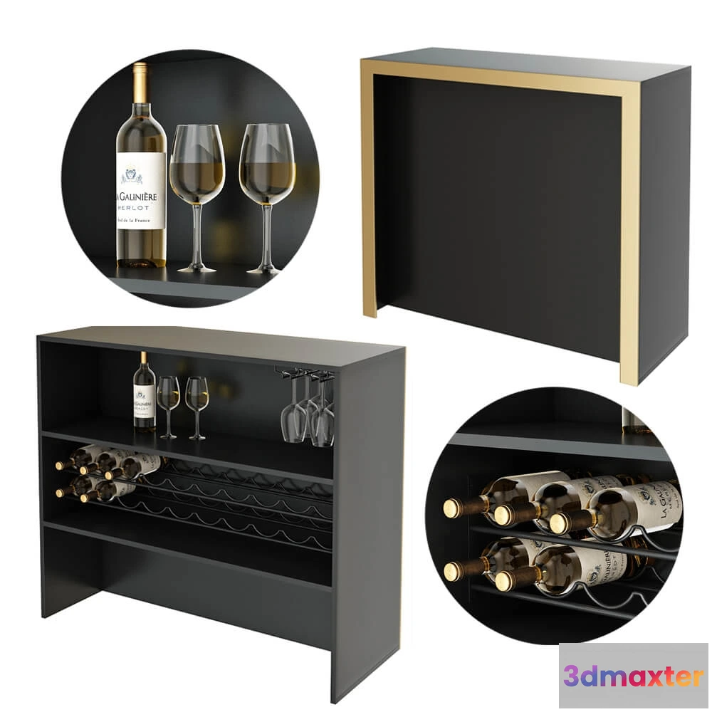 1666582 - other-models - Eichholtz Bar Grimaldi 111437 3D Max