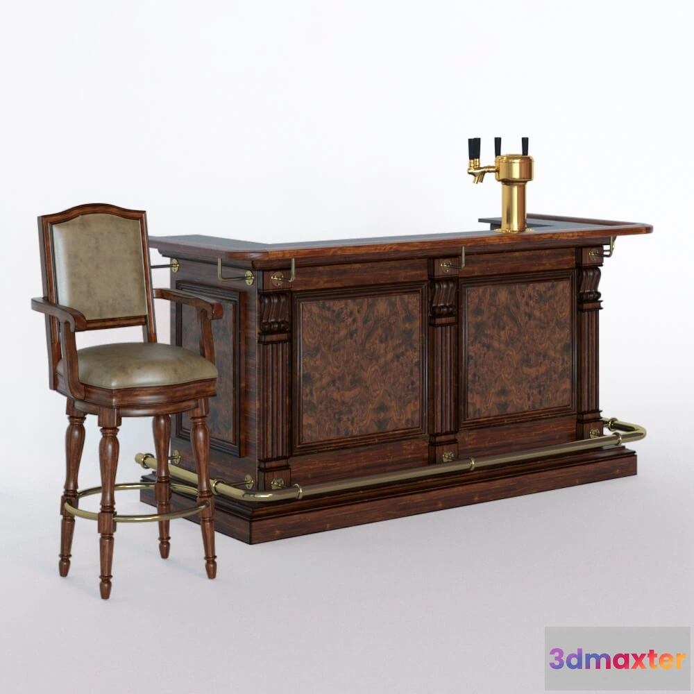 1666598 - other-models - Bar counter and stool 3D Max