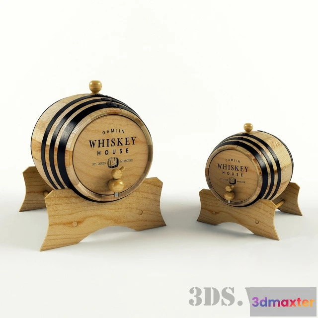 1666608 - other-models - Whiskey barrel 3D Max