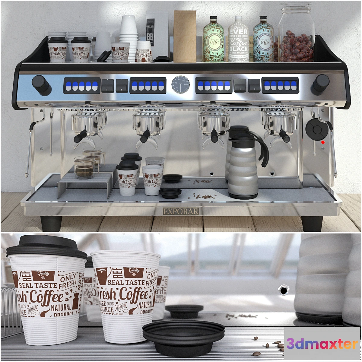 571044 - Expobar 4 Group Megacrem Coffee Machine
