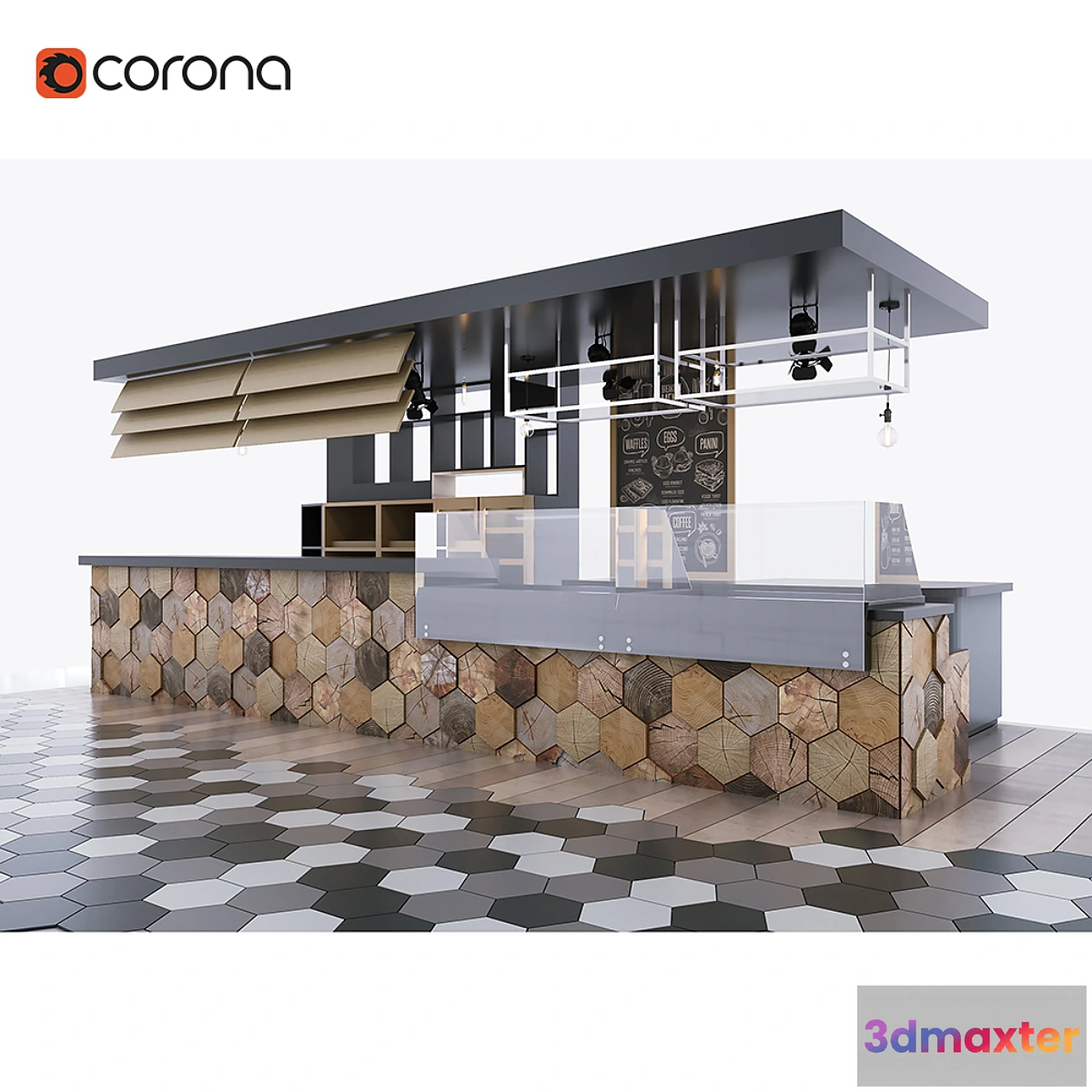 658175 - Bar counter for cafes and eateries