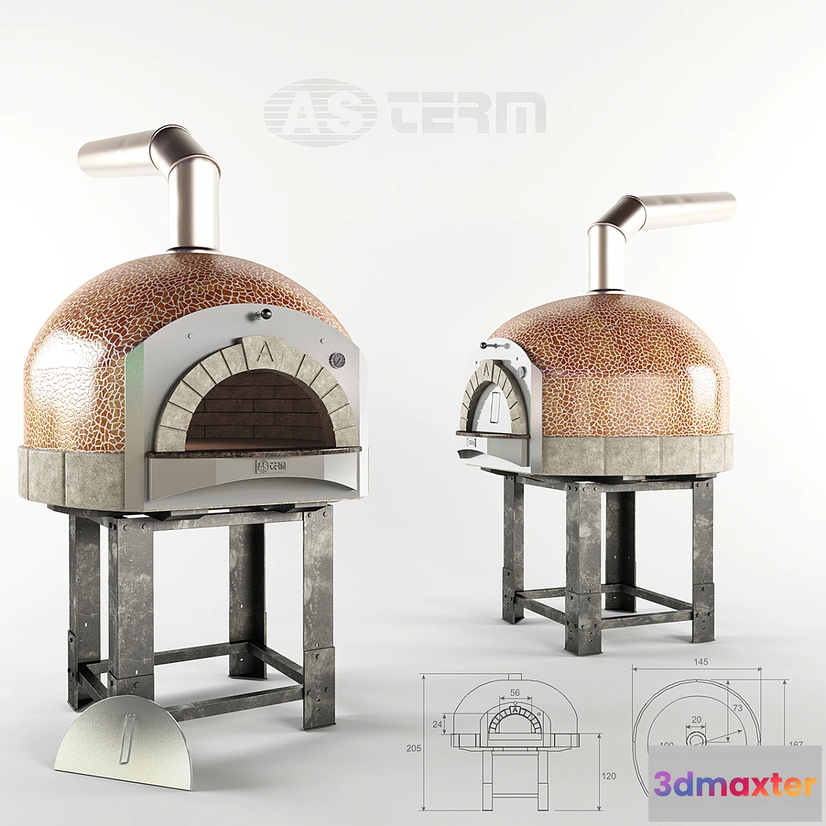 669429 - Pizza oven AS TERM D100K for firewood