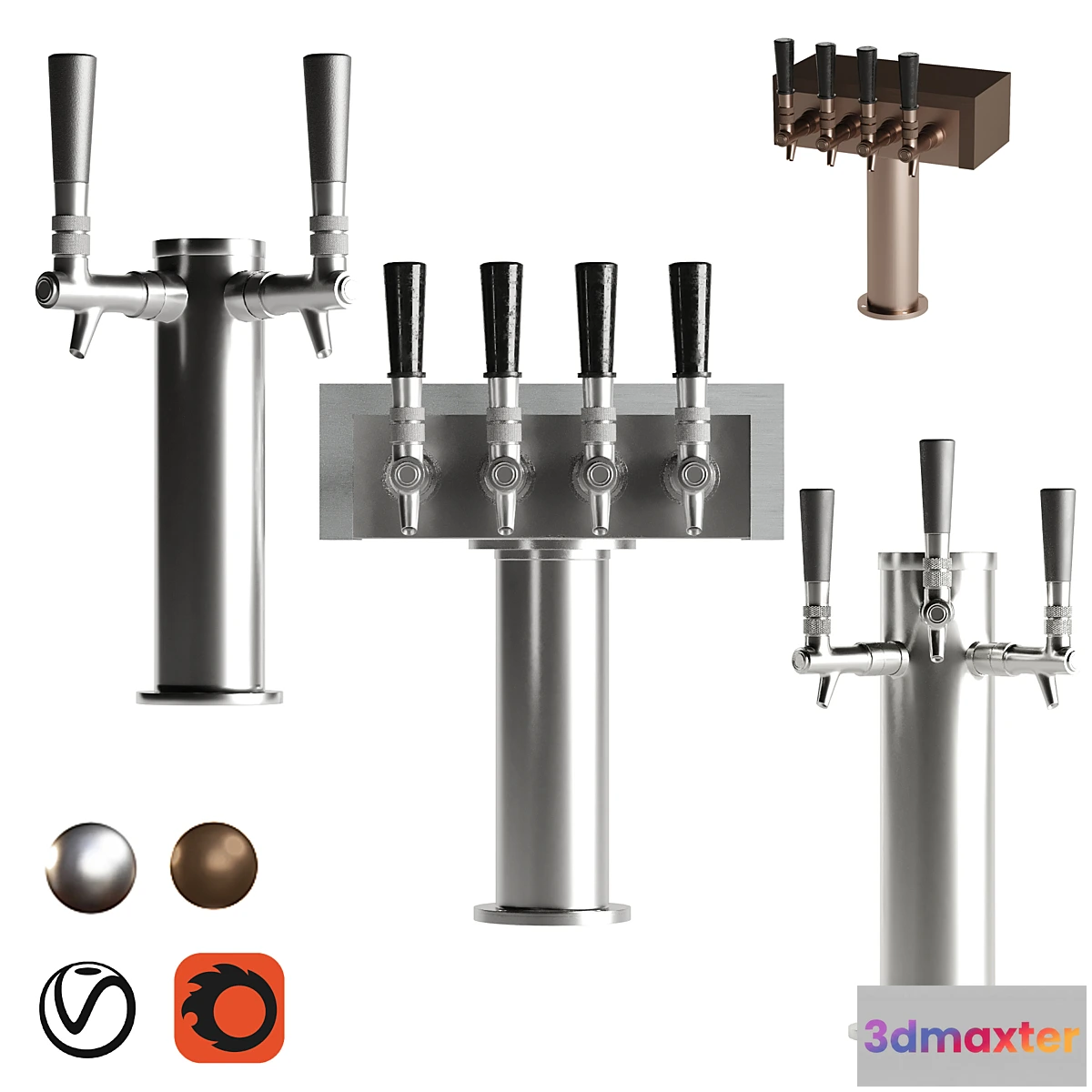 706784 - 3 Faucet Draft Beer Set