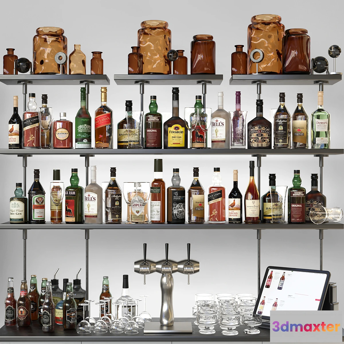 723708 - Bar counter with strong alcohol. Alcohol 12 - No.2