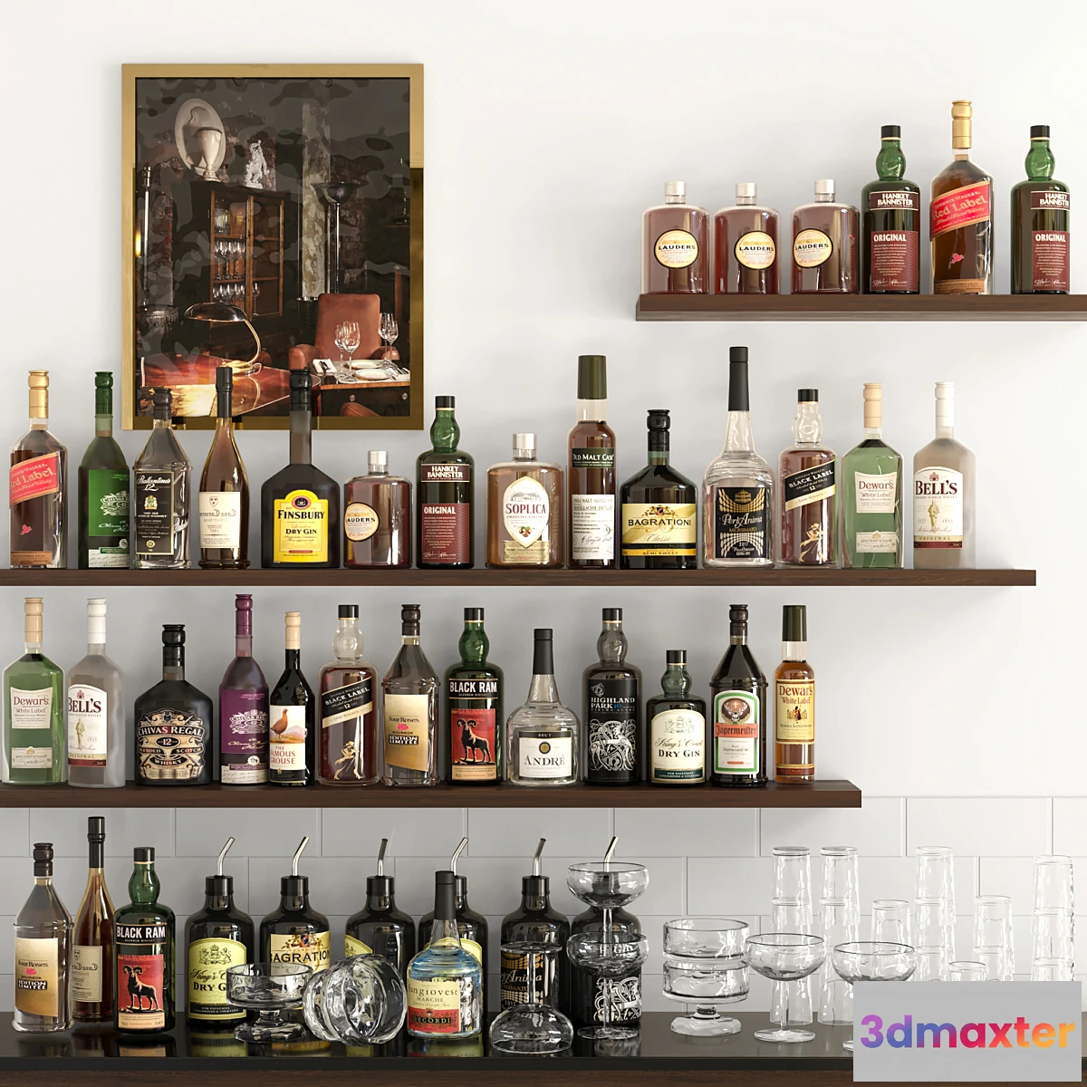 723794 - Rack with strong alcohol. Bar 5 - No.2