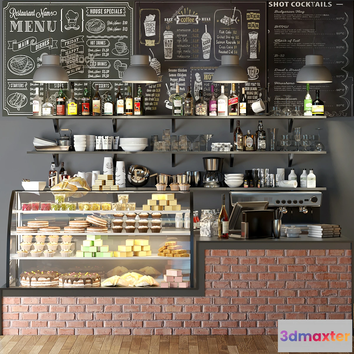 898070 - Design project coffee point with desserts and sweets 7. Cafe - No.4