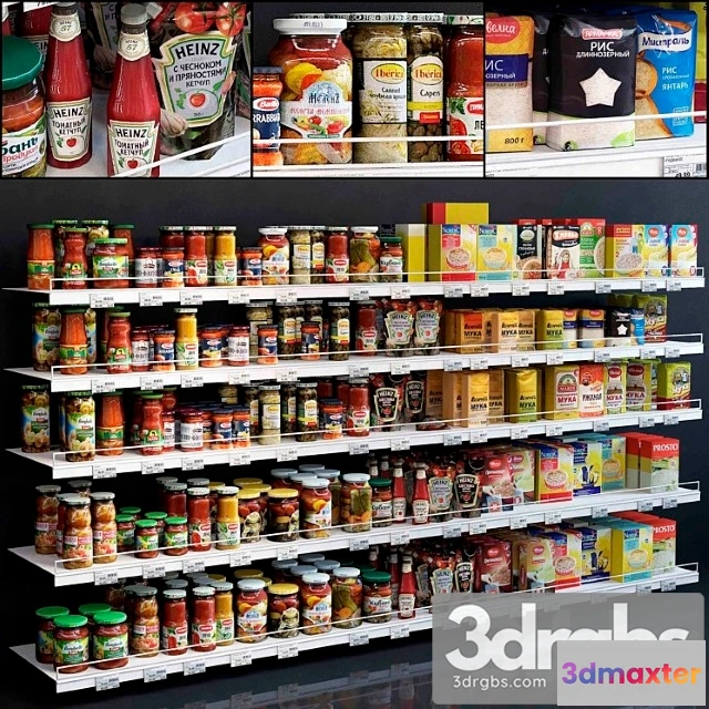 1006438 - Showcase 005. canned food cereals flour