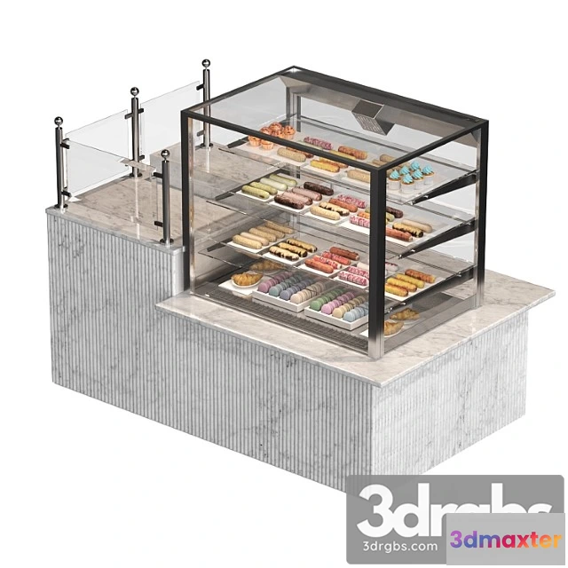 1057694 - Confectionery showcase with eclairs