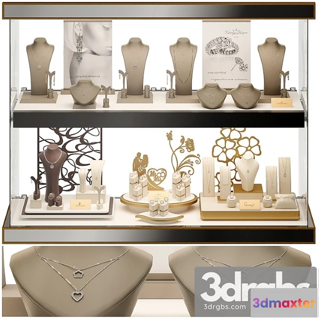 1057778 - Jewelry showcase for a store. jewelry stand. display