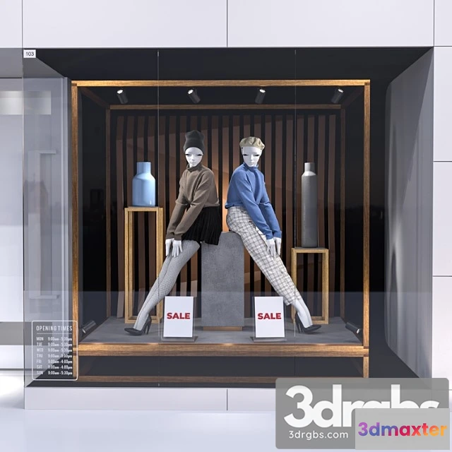 1057880 - Shop front with female mannequin 001