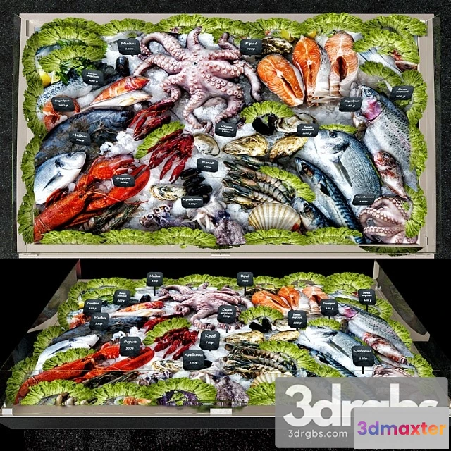 1057918 - Showcase with seafood 2