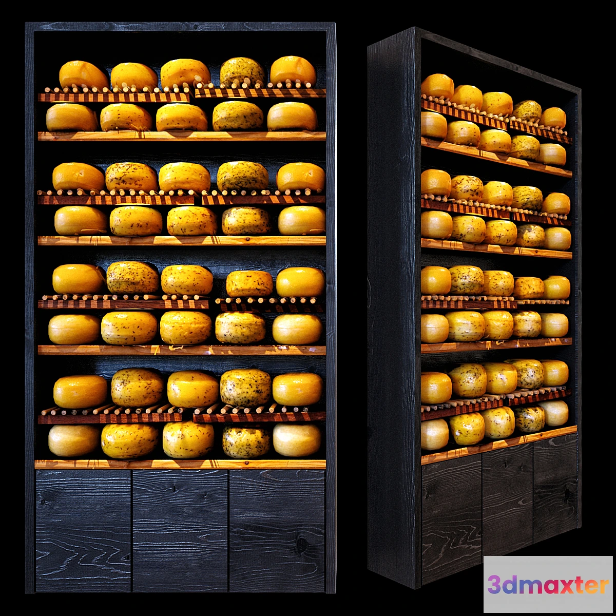 1296110 - Shelves with cheese 3D Max