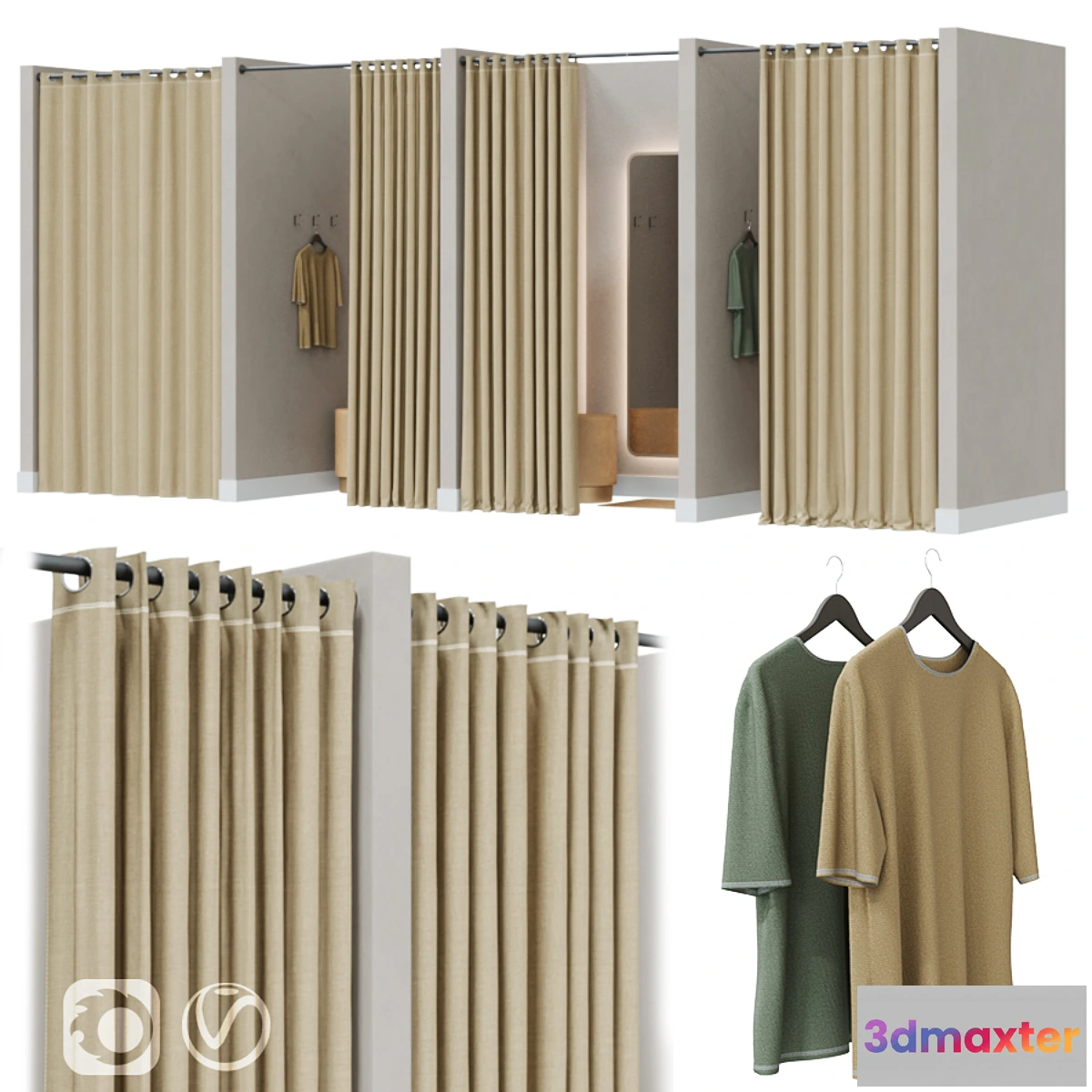 1296285 - Dressing room 3D Max