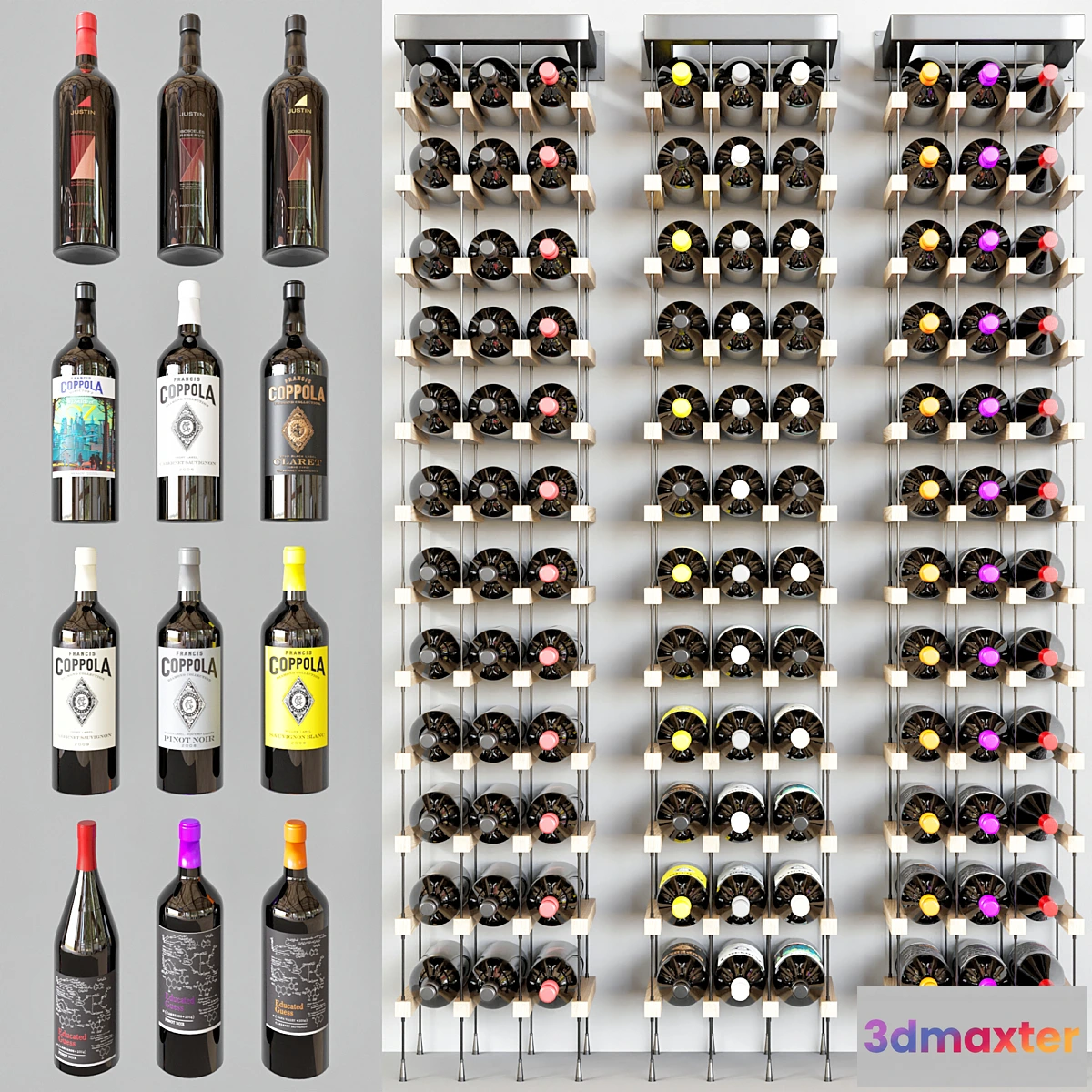 1297502 - wine bottle unit 03 3D Max