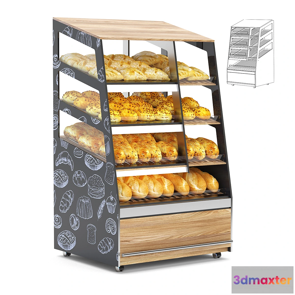 1319450 - Bread rack OvenBake 3D Max