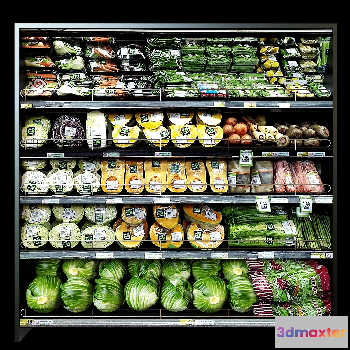 1323758 - Shelves with vegetables 2 3D Max
