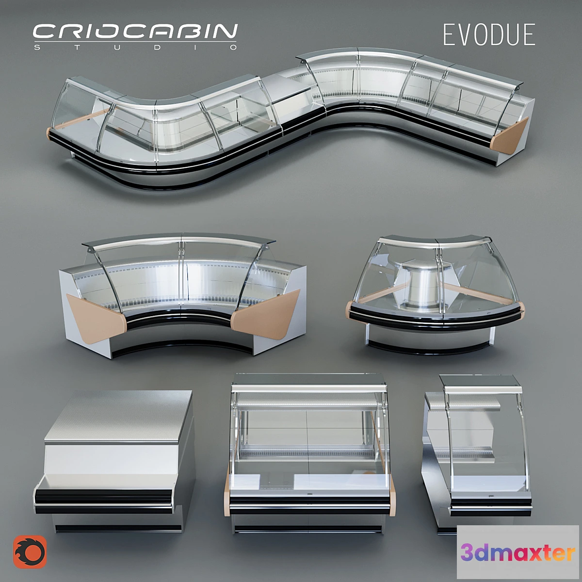 1330768 - Refrigerated showcase Criocabin Evodue 3D Max