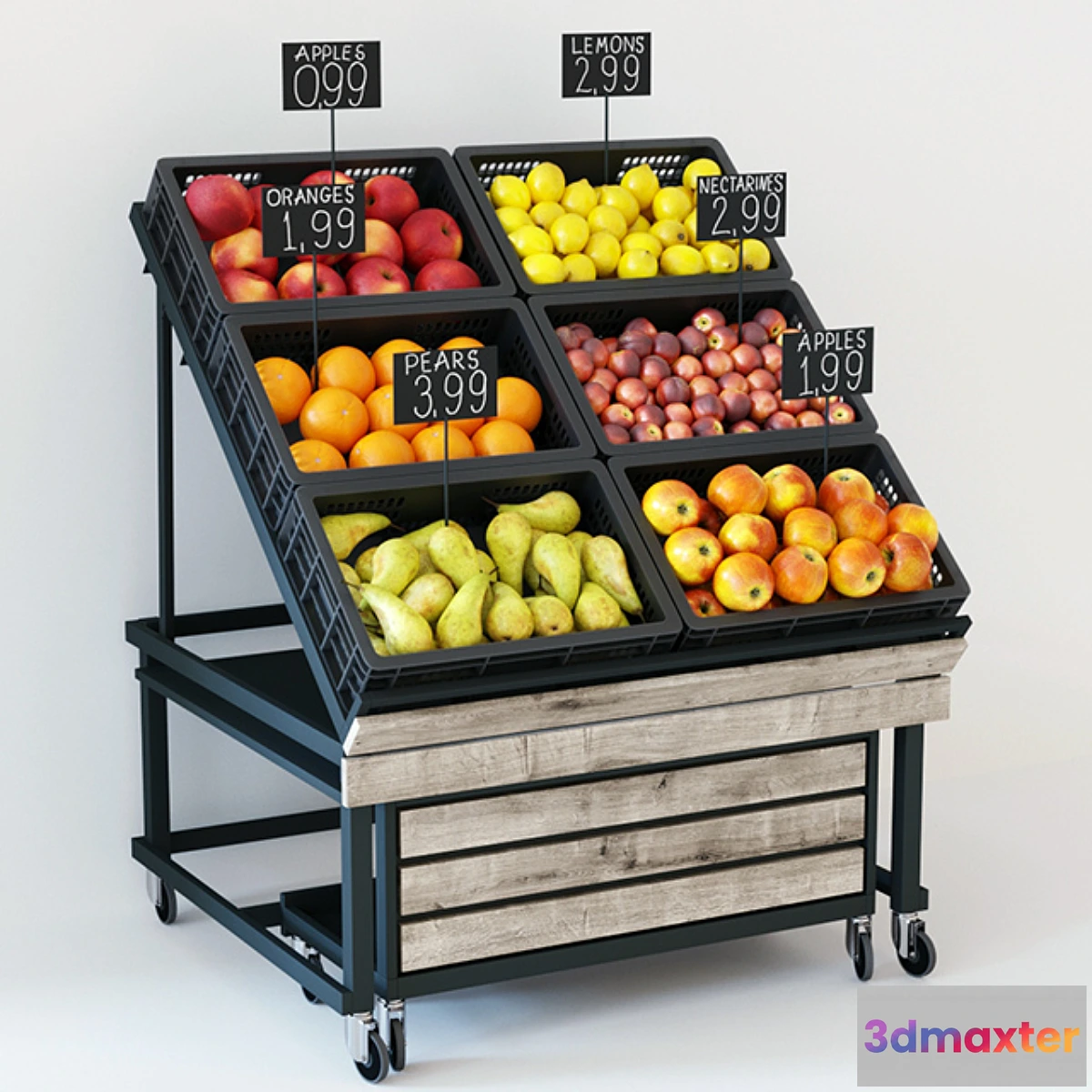 1332514 - Rack with fruits 3D Max