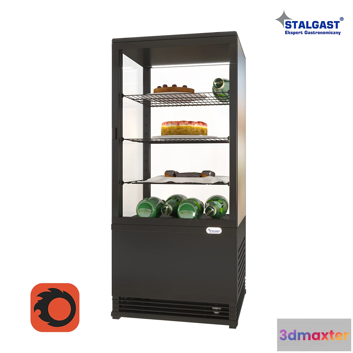 1336500 - Table refrigerated showcase Stalgast 852171 with products 3D Max