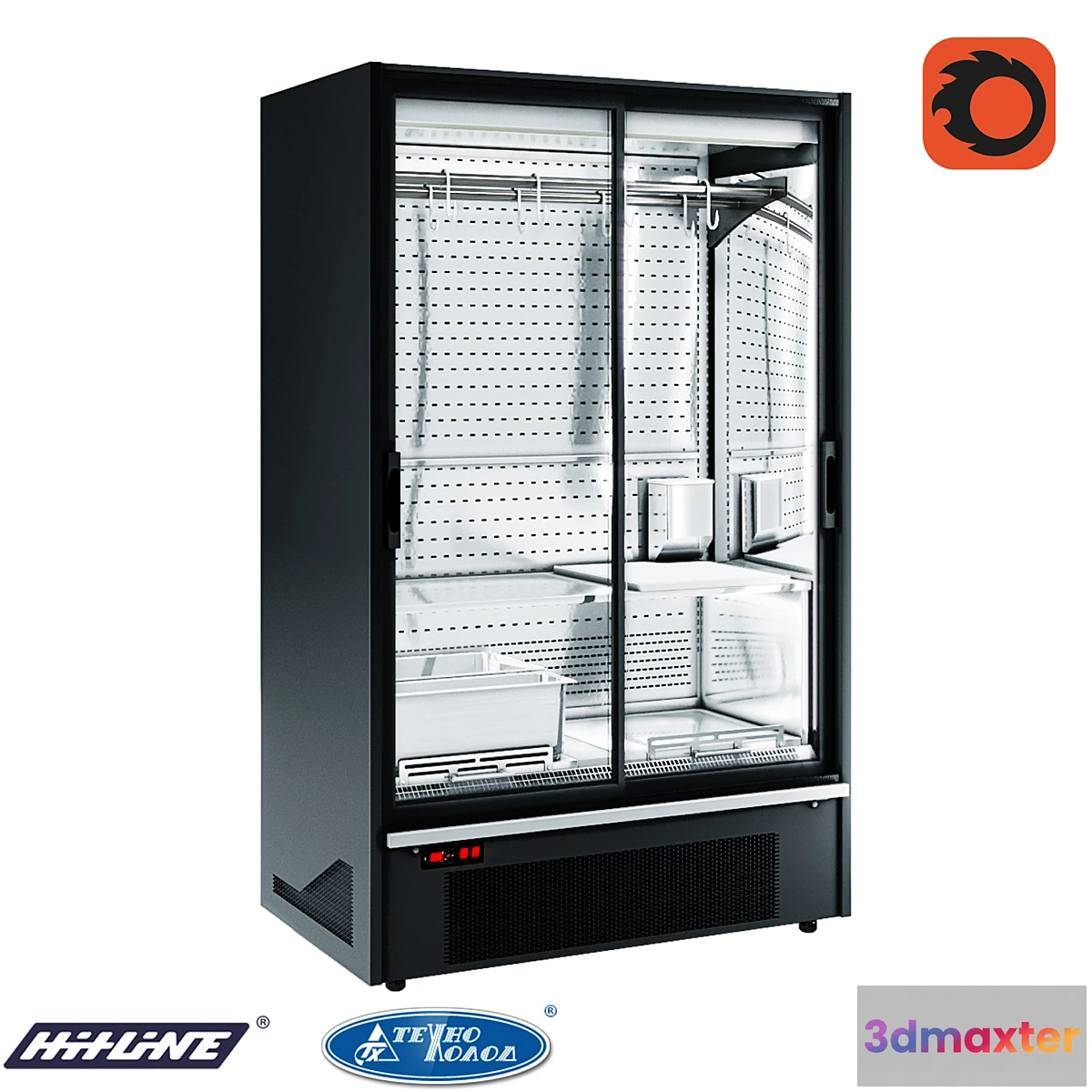 1338727 - Refrigerated display case 2057 Indiana medium AV 070 meat D 210-DLA 3D Max