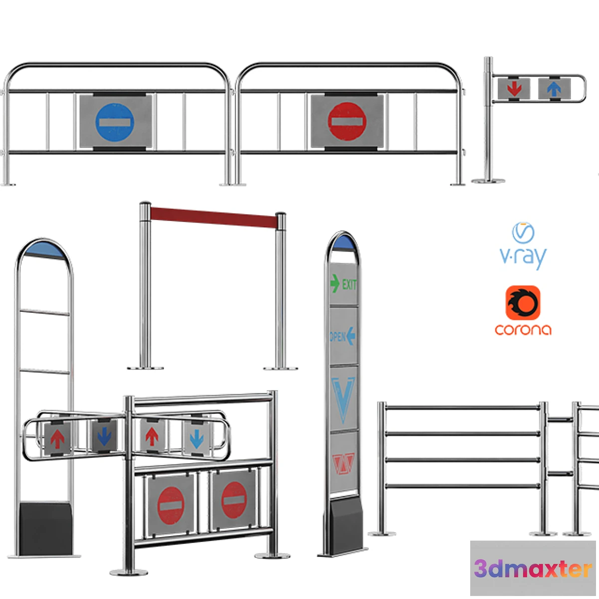 1339708 - Fence Entrance system fence 3D Max