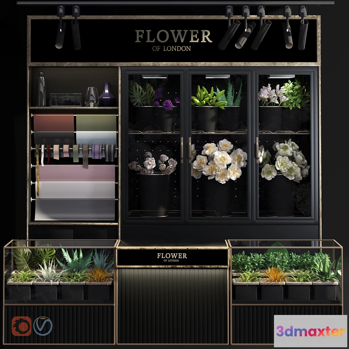 1343278 - Flower Shop-refrigerated display - No.2 3D Max