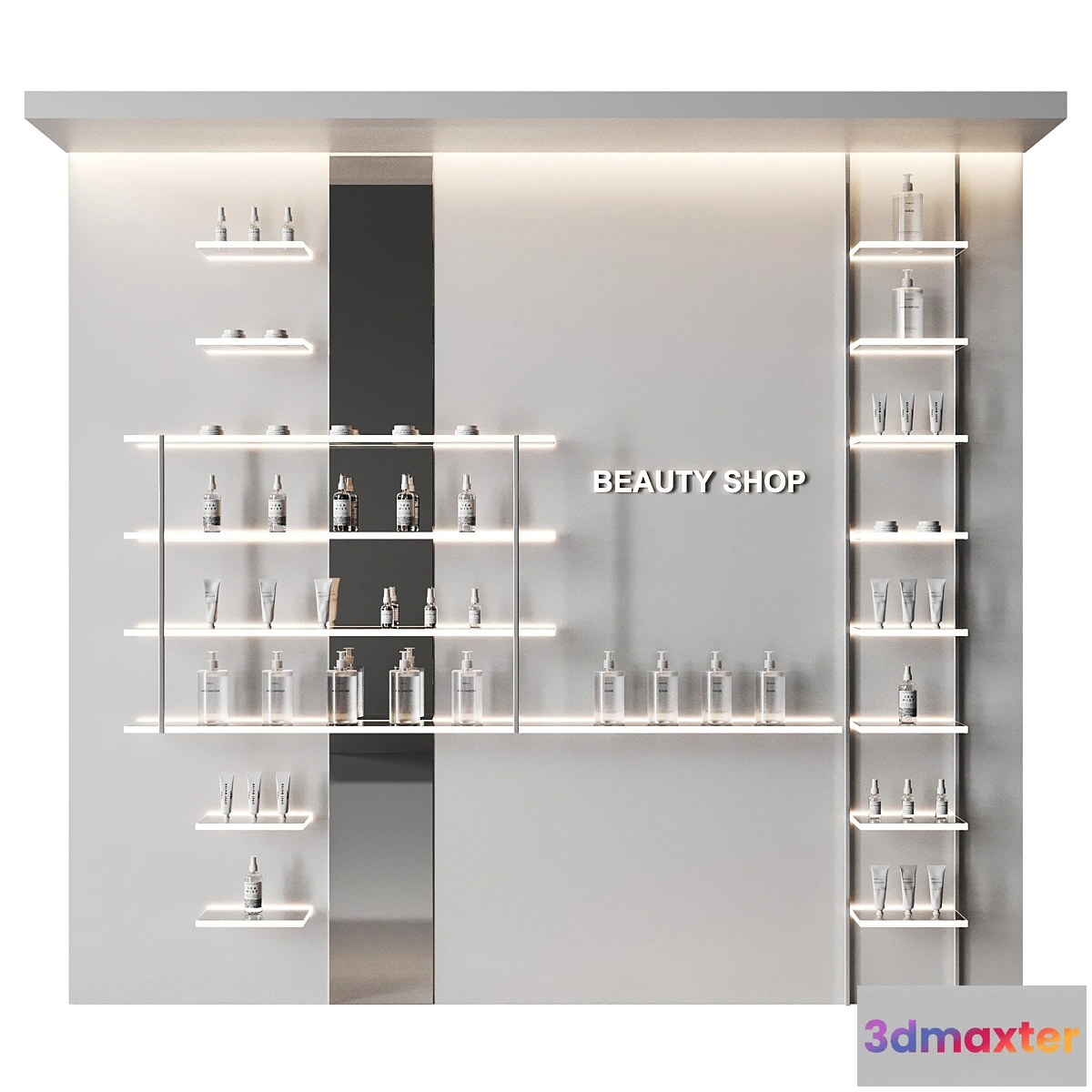 1351615 - Glowing shelves for a cosmetics store 3D Max