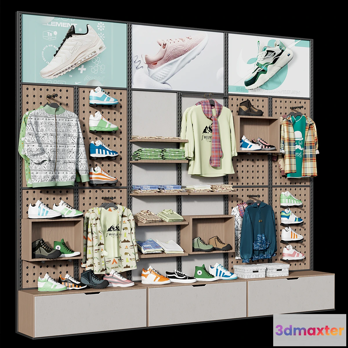 1407882 - Clothestore hanger 20 3D Max