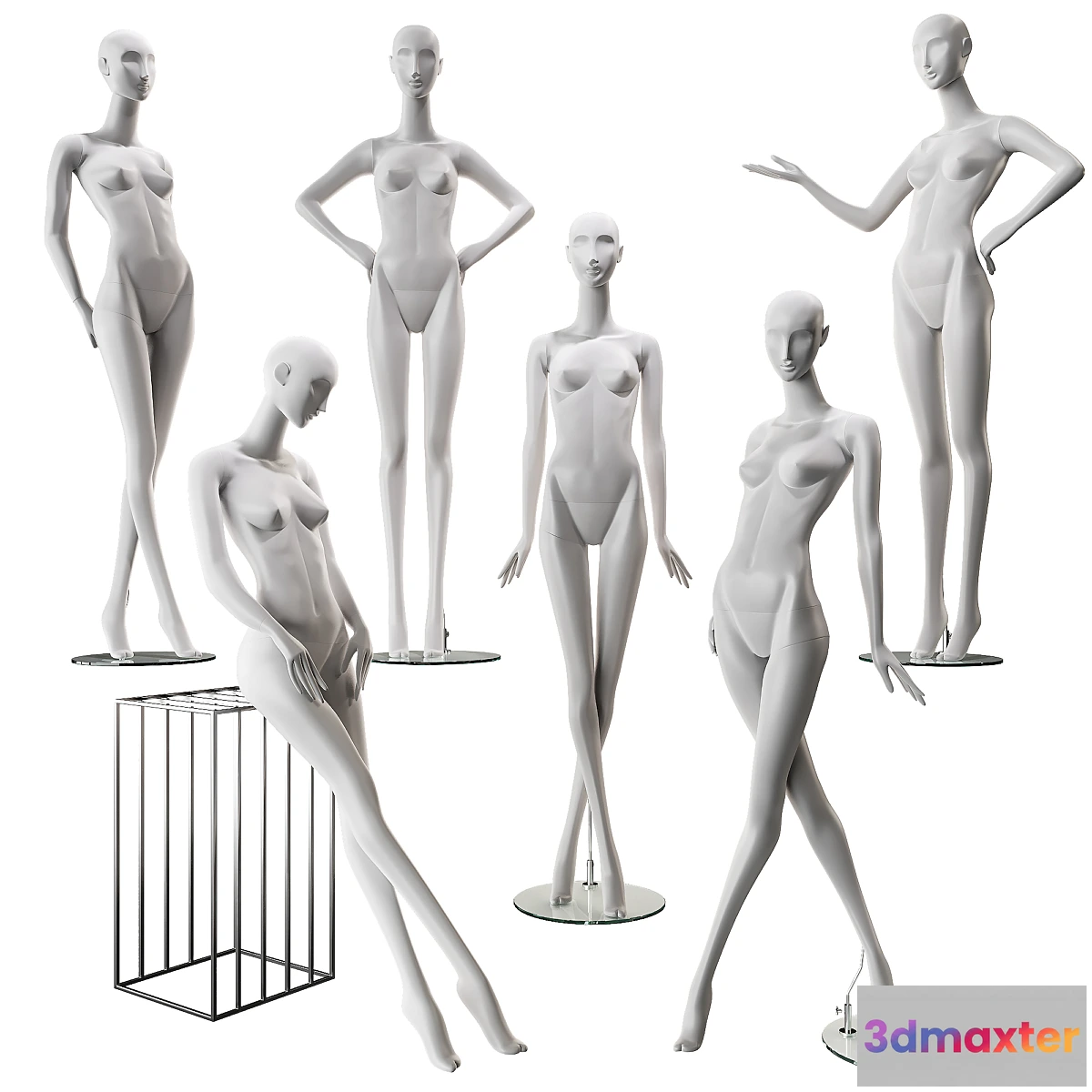 1443798 - Female mannequins stylized Juno 3D Max
