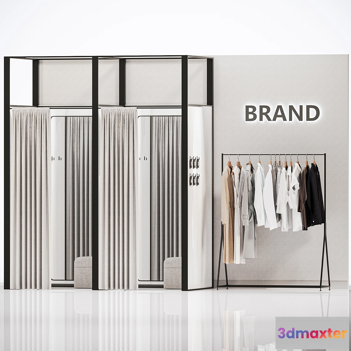 1453964 - Fitting room for a clothing store 3D Max