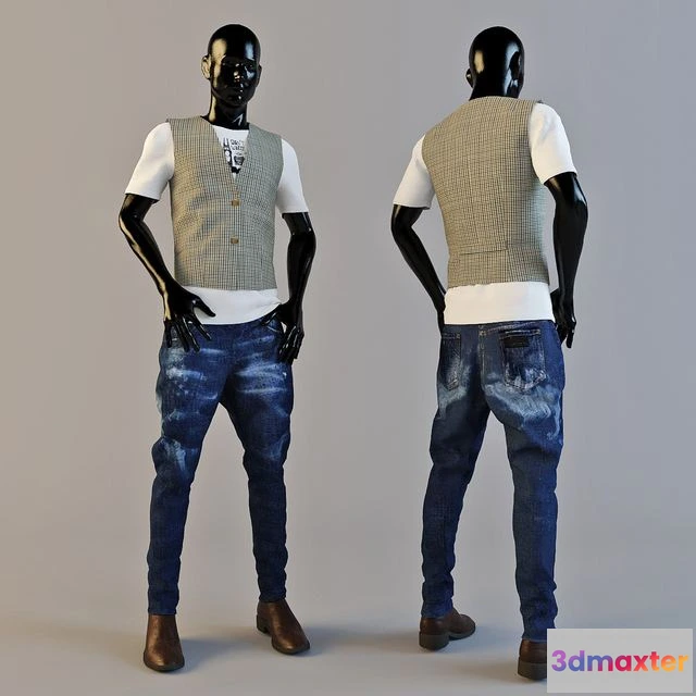 1537942 - Male mannequin 3D Max