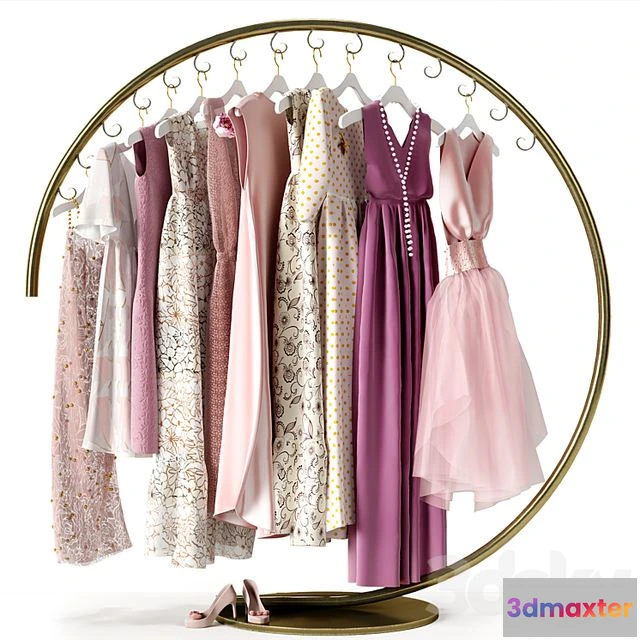 1540491 - clothesstore hanger 16 3D Max