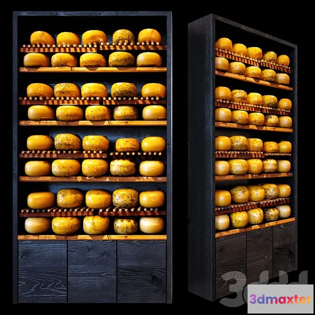 1541015 - Shelves with cheese 3D Max